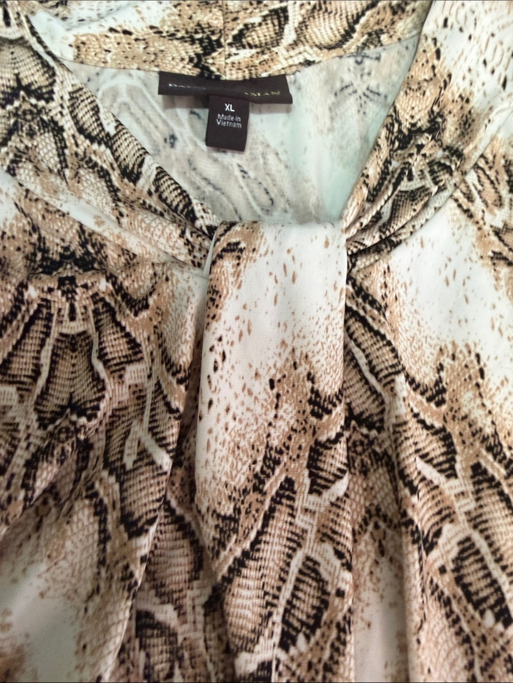 Dana Buchman Beige and Brown Snake-Print Sleeveless Camisole - Picture 6 of 6